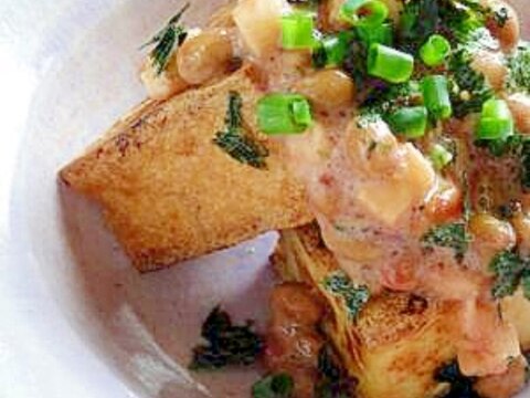 カリカリ厚揚げの 梅納豆かけ レシピ 作り方 By ぷう Pou 楽天レシピ カリカリ厚揚げの 梅納豆かけ レシピ 作り方 By ぷう Pou 楽天レシピ